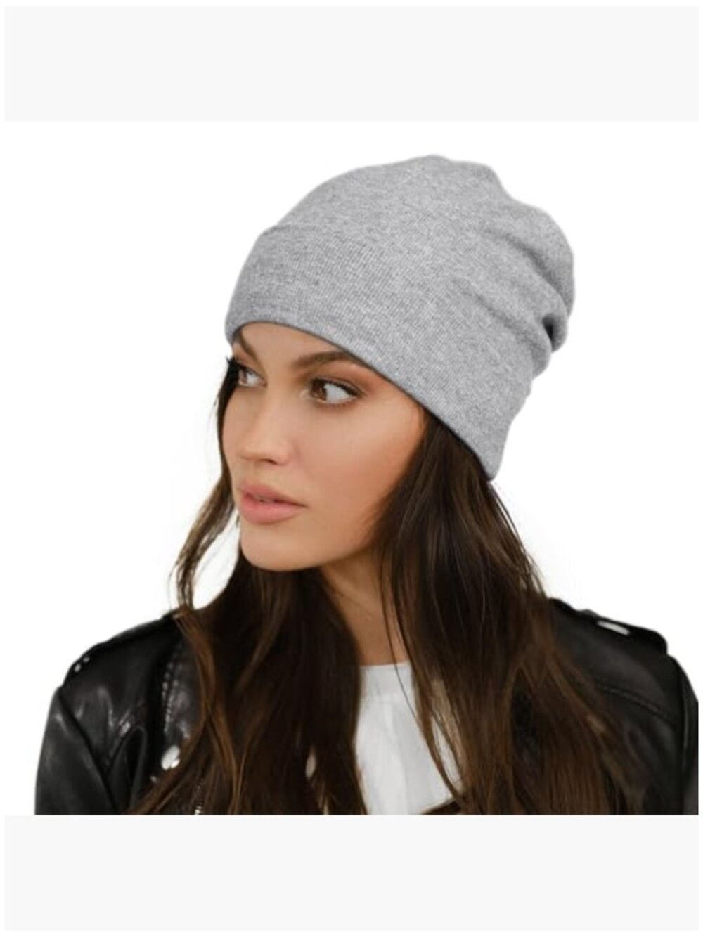 Satin Lined Slouchy Beanie Winter Hat For Locs Curls